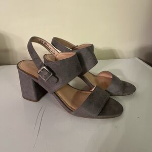 The Limited Gray Sandals with Chunky Block Heel